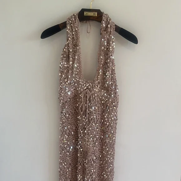 Retrofete TOSCA SEQUIN CROCHET JUMPSUIT XS/S NWT - Picture 10 of 17